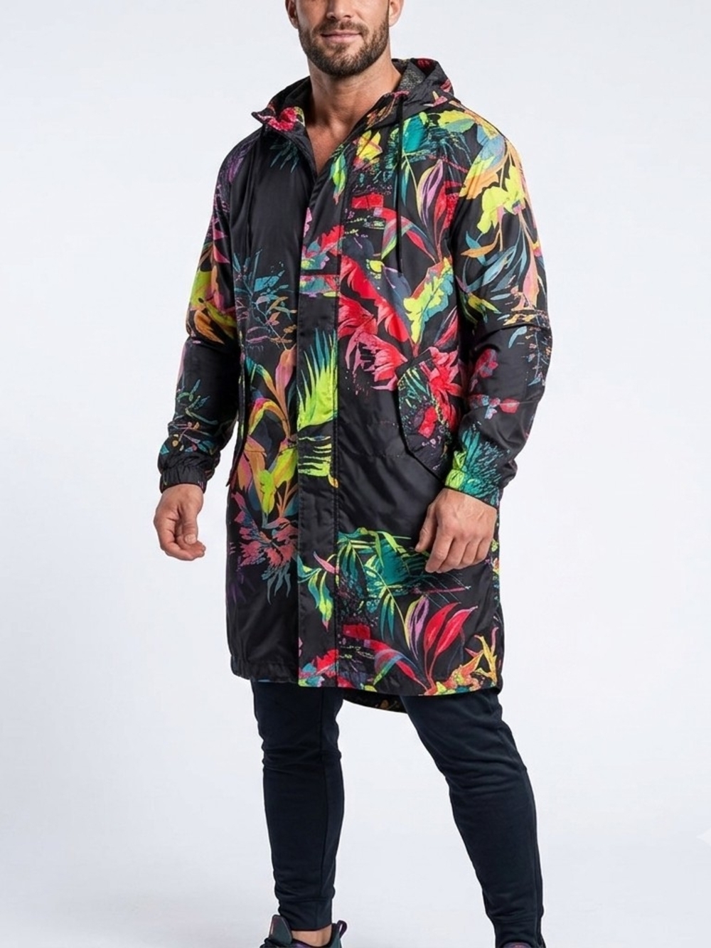 Nike Tropical Print Fishtail Parka Size Med